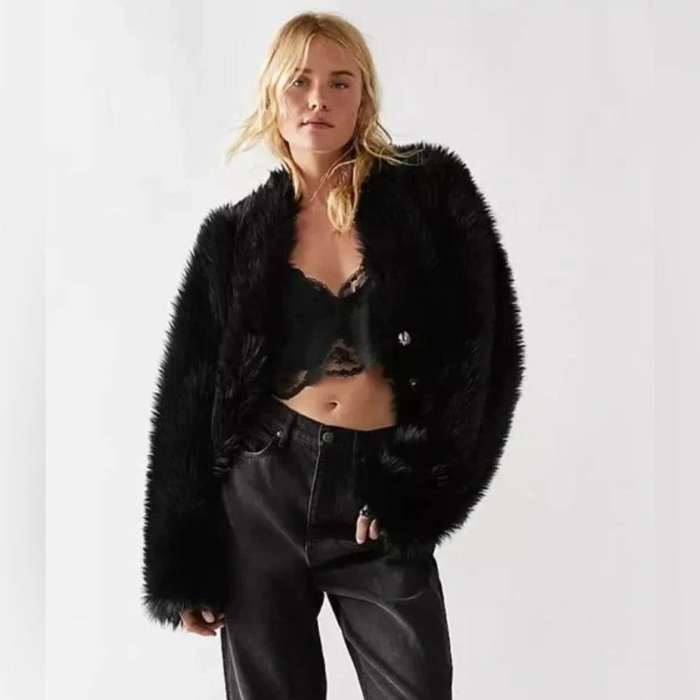 Free People All Night Fur Jacket XL
